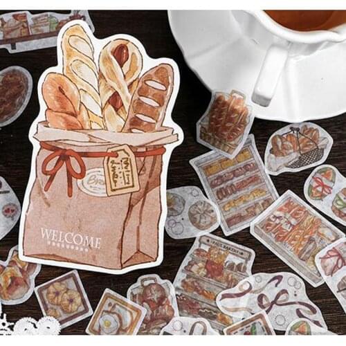 1 Pack Bakery House Bread Food DIY Stickers Handbook Decoration Diary