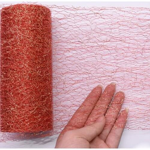 10Yards 15cm Gold Silver Organza Tulle Roll Tutu Skirt Spool Fabric Ribbon For DIY Wedding Baby Shower Birthay Party Decoration