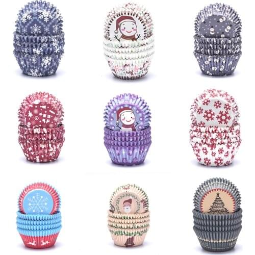 125pcs Muffin Cupcake Paper Cups Cake Forms Cupcake Liner For Wedding Christmas Party Kitchen Baking Tray Cake Mold Accessories