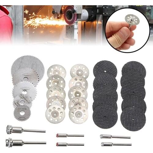 31Pcs Diamond Resin Cutting Disc Saw Diamond Cutting Disc Blade Grinding Wheel Set For Rotary Tool Power Tools