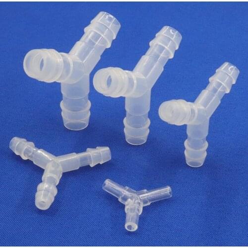 5~200Pcs 4~12mm Plastic 120°Y-Type Equal Dia Tee Connector Liquid Gas Water Diverter Pagoda Hose Joints Aquarium Pipe Fittings