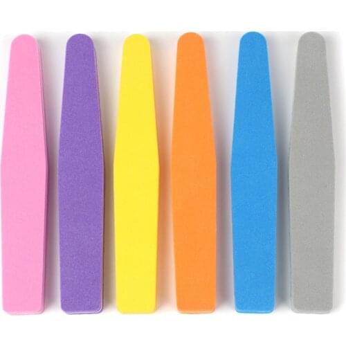 5Pcs/Lot Colorful Sponge Nail Files 100/180 Diamond Nail Buffer Block Washable Lime a ongle UV Gel Polish Salon Nail Suppliers