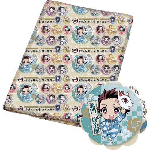 50*140CM Cartoons pattern Polyester cotton Fabric Patchwor Printed for Tissue Kids Home Textile for Sewing Doll Dress Curtain