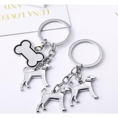 12pcs/lot Dalmatian key chain key ring cute dog keychain creative portachiavi chaveiro llaveros mujer bag charm free shipping
