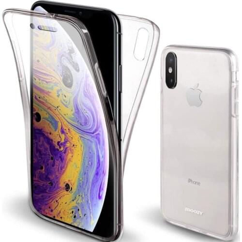 Full Cover Phone Case For iPhone 12 11 Pro Max 12 Mini XS Max XR X Ten 10 6 6s 7 8 Plus SE 2020 Clear Full Cover PC+TPU Case