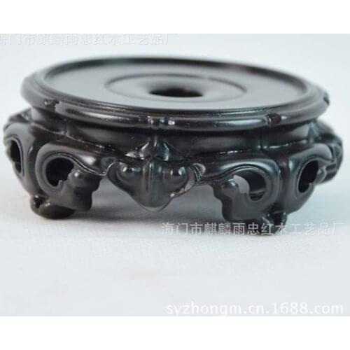 [Rain] Zhong mahogany ebony purple sandalwood base canoe bun small gourd ornaments walnut base