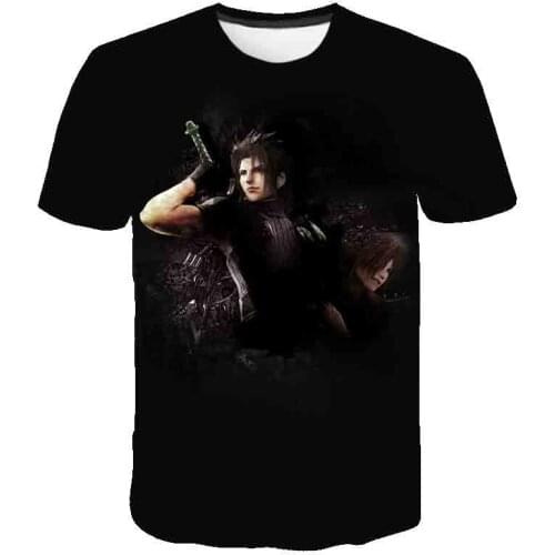 Final Fantasy T-shirts 3D Print Men Women Casual Streetwear Harajuku Hip Hop Anime Movie Video Game Tees Tops Shirt 2XS-5XL