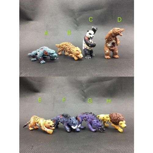 Small pvc figure dead animal toy model 8pcs/set