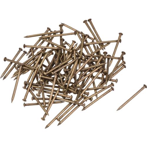 Uxcell Small Tiny Brass Nails 1.5x25mm for DIY Wooden Hardware Accessories 100pcs