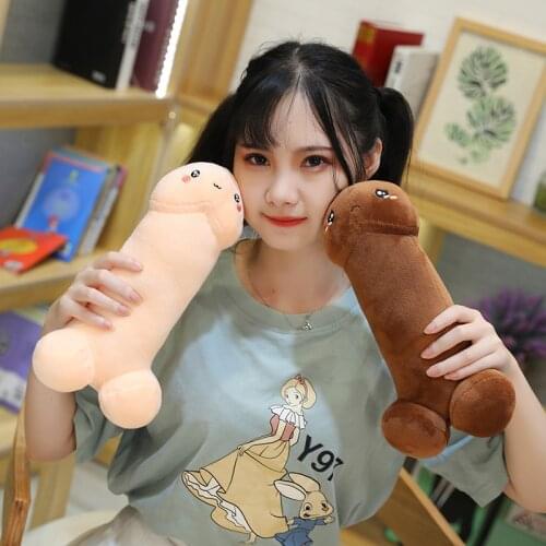Kawaii Plush Penis Plush Toy Sexy Sex Toy Stuffed Animals for Boyfriend Soft Funny Cushion Pillow Simulation Gift for Girlfriend