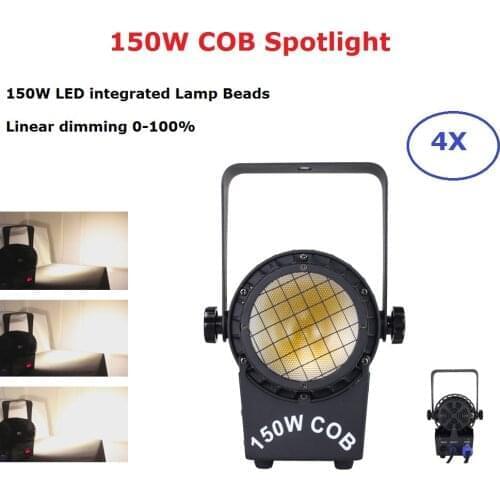 Mini 150W COB Spotlights Warm White / Cold White LED Par Light DJ Disco Light Wedding Parties Lighting DMX Controller Dj Light