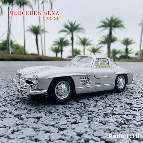 Bburago 1/18 1954 Mercedes 300SL Alloy Retro Car Model Classic Car Model Car Decoration Collection gift
