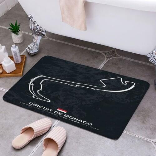 Monaco Circuit Carpet Areas Rug Non-slip Floor Mat Rug 3D Printing Living Room Bedroom Door Mat Home Decoration