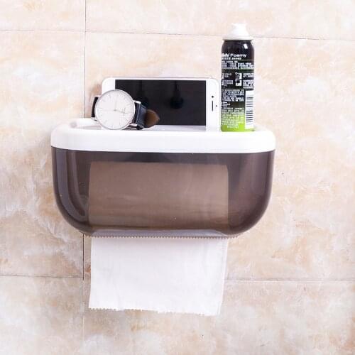 Bathroom Shelves Bathroom Paper Holder Wall-mounted Bathroom Tissue Dispenser Napkin Box Waterproof Toilet Paper Shelf