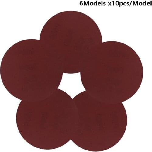 1set 5" 125mm Gum Disc Sandpaper Grit 320# 400# 600# 800# 1000# 1200# All 6Models x10pcs/Model Alumina Practical Abrasive Tools