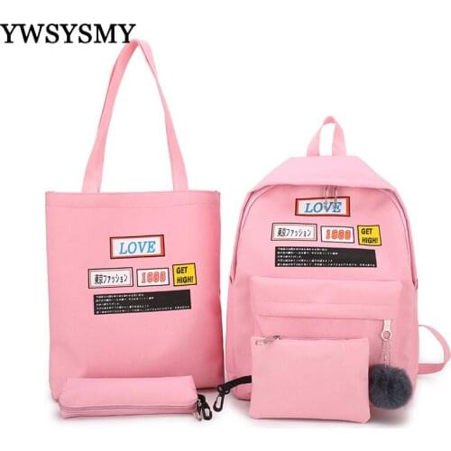 2020 New Fashion Children Canvas Backpack Printing School Bags for Teenagers Girls Backpack Casual Boys Rucksack Travel Bags