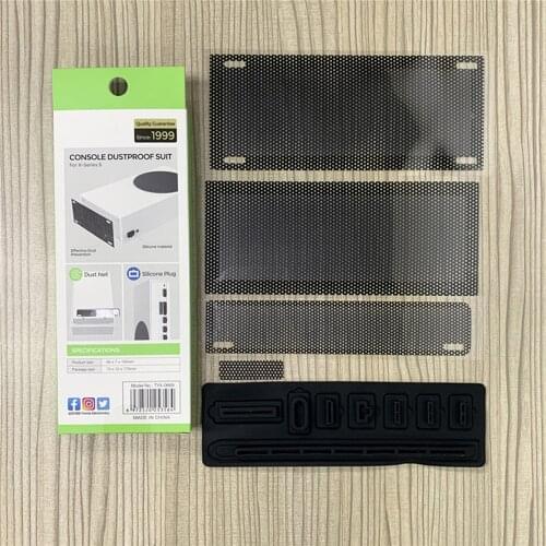 Dustproof Game Console Dust Plug Cover Replacement Dust Net Protective Suit for Xbox Series S Game Machine Accessories