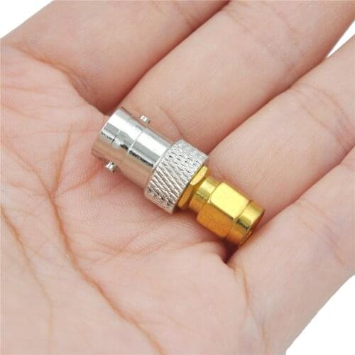 BNC to SMA Connectors Gold Tone SMA Male to Silver Tone BNC Female Connector Adapter