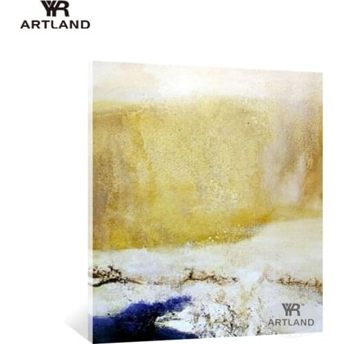 Modern 100% Handmade oil painting on canvas abstract yellow landscape wall art picture poster for living room bedroom no framed