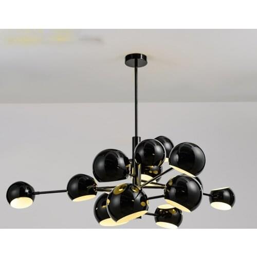 Modern Globe led Pendant Lights Designer Simple Hanging lamp pendant lamps black white 11 13 heads hotel Pendant lighting PA0485