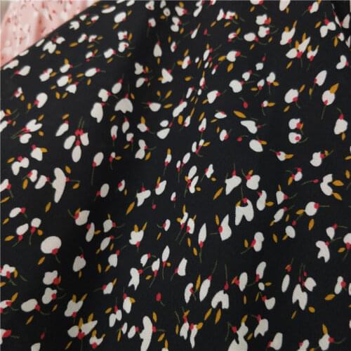 Dropping Chiffon Dress Trousers Scarf Non Stretchy Fabric Chiffon Flower Print Fabric Soft Material Fabric