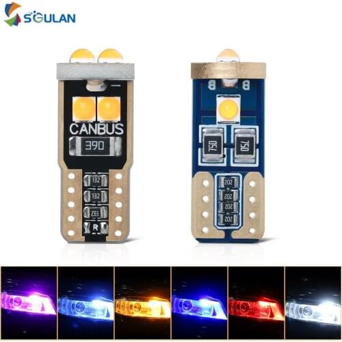 T10 Super bright T10 W5W 196 168 Socket 3030 6SMD Diode Auto Side marker Parking Indicator Light License Plate Lamp 12V Orange