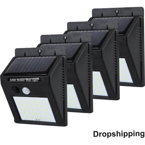 30 LEDS Solar Power Light PIR Motion Sensor Solar Wall Lamp Outdoor Waterproof Energy Saving Garden Yard Lamps