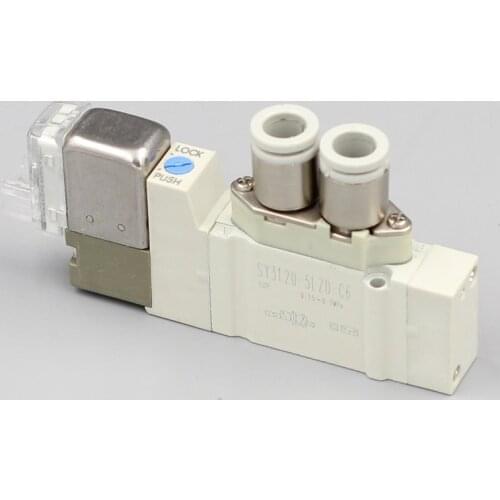 SY7220 Series 5/2 Single Solenoid Valve G1/8" Mini Pneumatic Solenoid Valv SMC Type