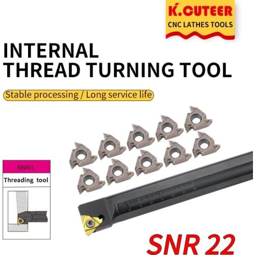 SNR0020R22 SNR0025S22 SNR0032T22 SNR0040T22 SNR0050U22 Internal Thread Turning Tool rod 22IR Inserts Lathe CNC tools