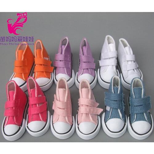 7.5cm doll shoes Denim Canvas Mini Shoes 1/4 BJD For Russian decoration handmade Doll Sneackers Canvas shoes for Sharon doll