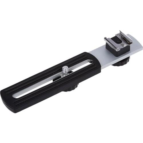 Universal 1/4" Sliding Screw Metal Flash Bracket for Digital Camera
