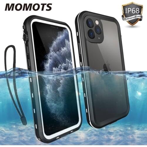 Waterproof Case for iPhone 12 11 Pro Max Shockproof Cover for iPhone XS MAX XR Funda 360 Full Protection Clear Diving Case