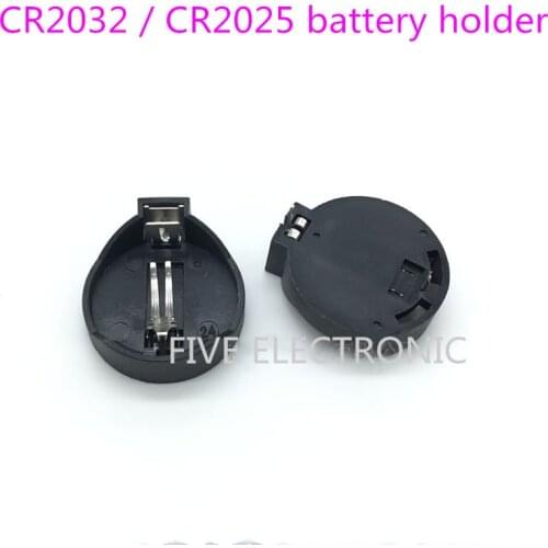 High quality 5pcs/lot CR2032 / CR2025Button battery holder,3V battery box Straight plug motherboard battery holder