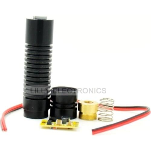 1 Complete set of DIY CASE/Housing 16x68mm for 5.6mm Laser Diodes w/650nm Driver