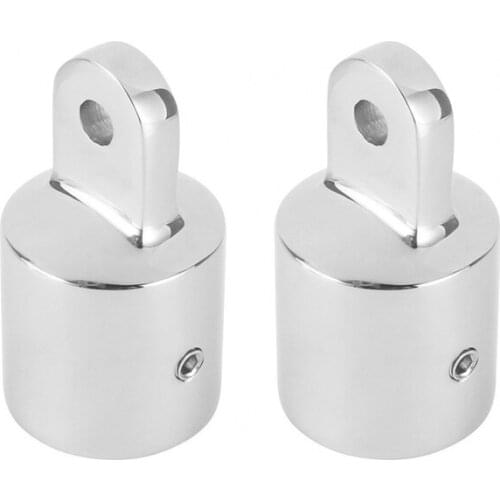 2 Pcs Black Nylon Eye End Cap Bimini Top Fitting Hardware 22mm Boat Marine