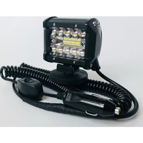 3m Spring wire Plug&Play Car Led flashlight Spot Flood Combo headlight lamp with Magnet sucker base for Offroad Truck Spotlight