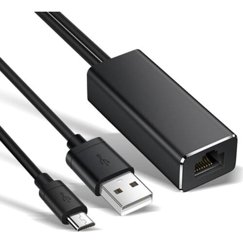 Ethernet Adapter for Chromecast Portable Micro USB To RJ45 TV Stick Network Converter Compatible For Fire TV/Chromecast