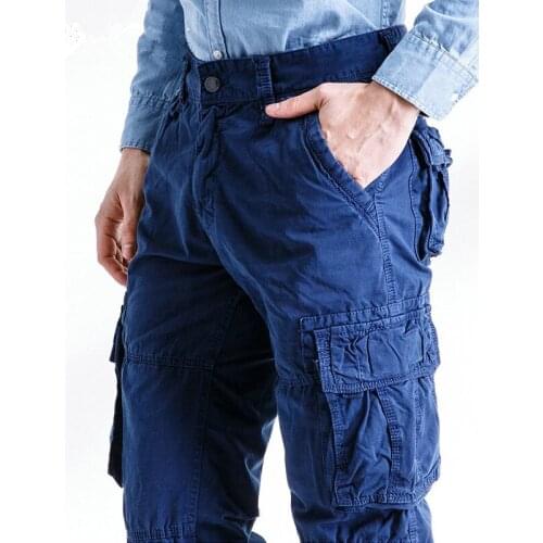 Brand New Cargo Pants Men Multi Pockets Military Style Pants Men Outwear Streetwear Fashion Straight Slacks Casual Long Trousers