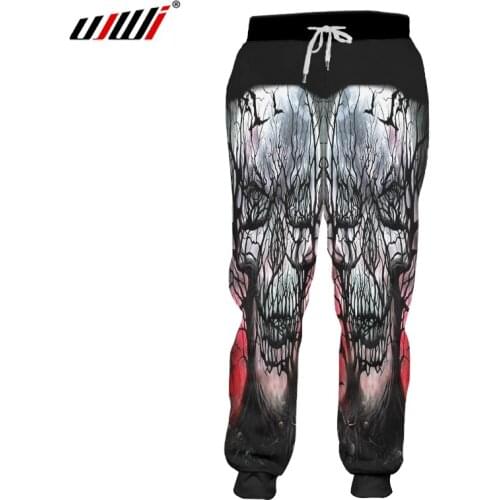 UJWI Brand Skull Men/women Skeleton Printed Joggers Pants 3d Print Black Trousers Animal Autumn Fall Winter Casual Unisex