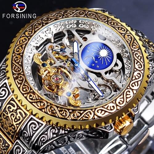 Forsining Luxury Mens Wristwatch Tourbillon Mechanical Watch Men Automatic Casual Waterproof Watches Skeleton Relogio Masculino