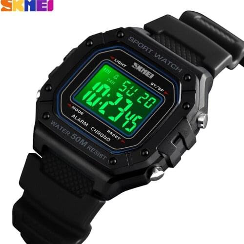 SKMEI Outdoor Sport Digital Mens Watches Brand Luxury Chrono Alarm Clock Military Waterproof Male Wristwatch montre homme