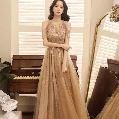 Long Prom Dress 2021 SSleeveless Tulle Formal Party Gown Robe De Soiree