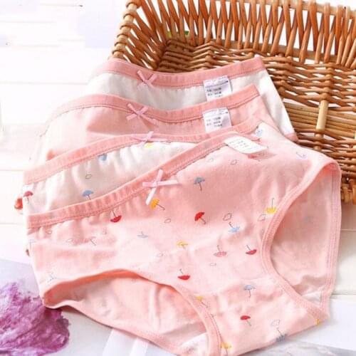 Eenage Girls Underpants Young Girl Briefs Cotton Panties Kids Underwear Girls Briefs Underpants Comfortable Triangle Panties