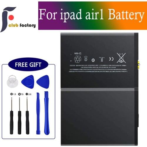 Club factory Replacement Battery for iPad Air or iPad 5, Full 8827mAh 0 Cycle Battery - Include Complete Repair Tool Kits