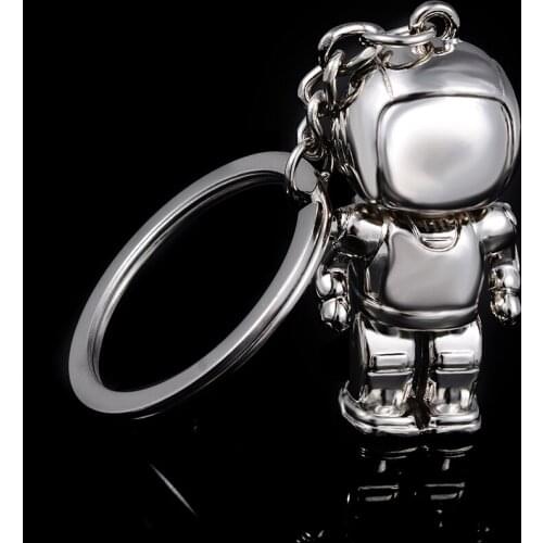 3D Space Robot Key Chain Ring Holder Charm Personality Metal llaveros hombre Keyfobs Car Porte Clef Creative Jewelry Gift J005