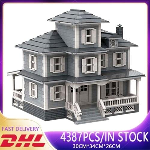 4387PCS Mocstyle Creator Building Blocks City Street View 3D House 34209 Model Bricks Set DIY Kids Toys Birthday Christmas Gift