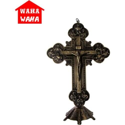 Jesus Cross Pendant Ornaments Jesu Crucifix Rood Lamb European Home Furnishing Fine Carving The Twelve Apostles Icon Home Decor