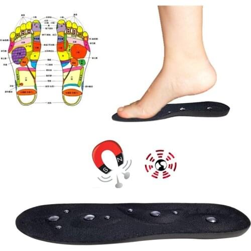 1 pair Magnetic Therapy Magnet Massage Insoles Men Women Shoe Comfort Pads camping outdoor sports High quality