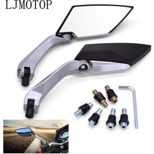 Mirror10/8mm Moped Handlebar Motorbike Side Mirrors for Yamaha Xt 600 Mt10 Mt 09 Tracer Suzuki Drz/ltz 400 Motorcycle Rearview