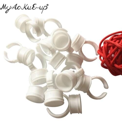 Disposable Permanent Makeup Ring No Divider Medium Size Tattoo Ink Eyebrow Lip Tattoo Pigments Holder Rings Container/Cup